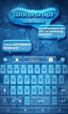 Waterdrops Keyboard android App screenshot 1