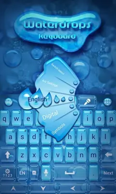 Waterdrops Keyboard android App screenshot 3